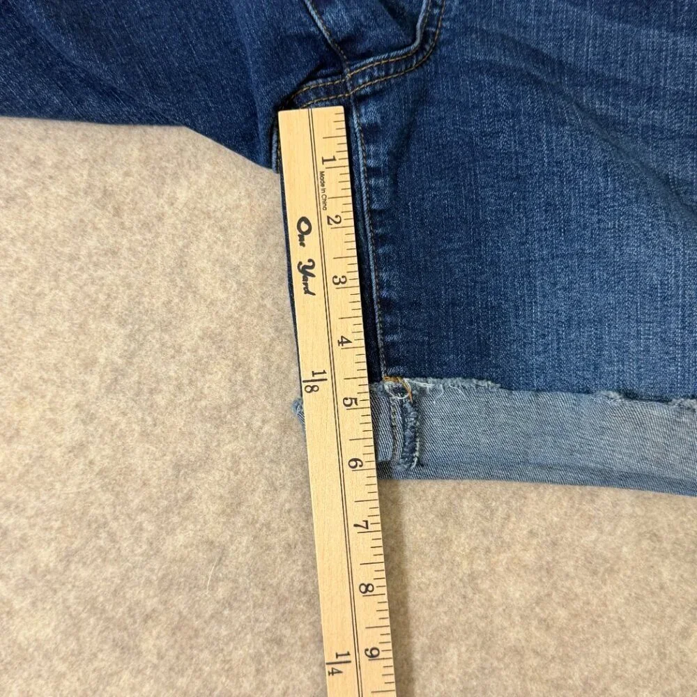 KUT From The Kloth Denim Shorts Size 10 Distressed Cuffed Stretch - Picture 13 of 15